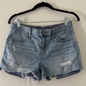 Aerie Light Blue Distressed Jean Shorts